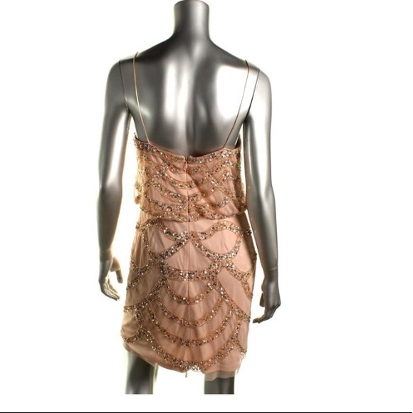 Aidan Mattox Pink Embellished Blouson Party - Picture 2 of 8